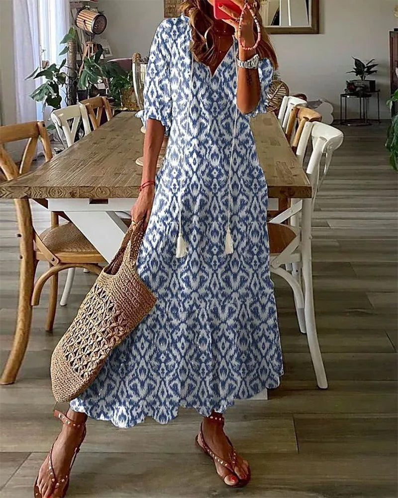 Cassia™ | Vestido maxi boho para mujer con cobertura abdominal