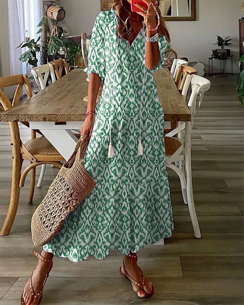 Cassia™ | Vestido maxi boho para mujer con cobertura abdominal