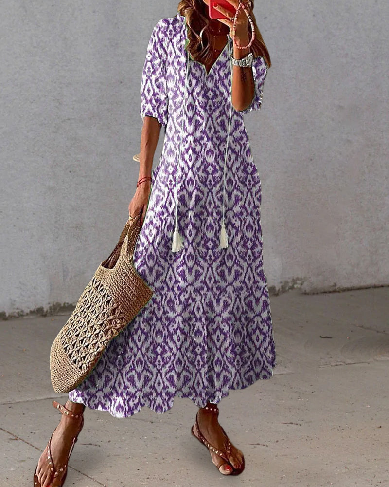 Cassia™ | Vestido maxi boho para mujer con cobertura abdominal