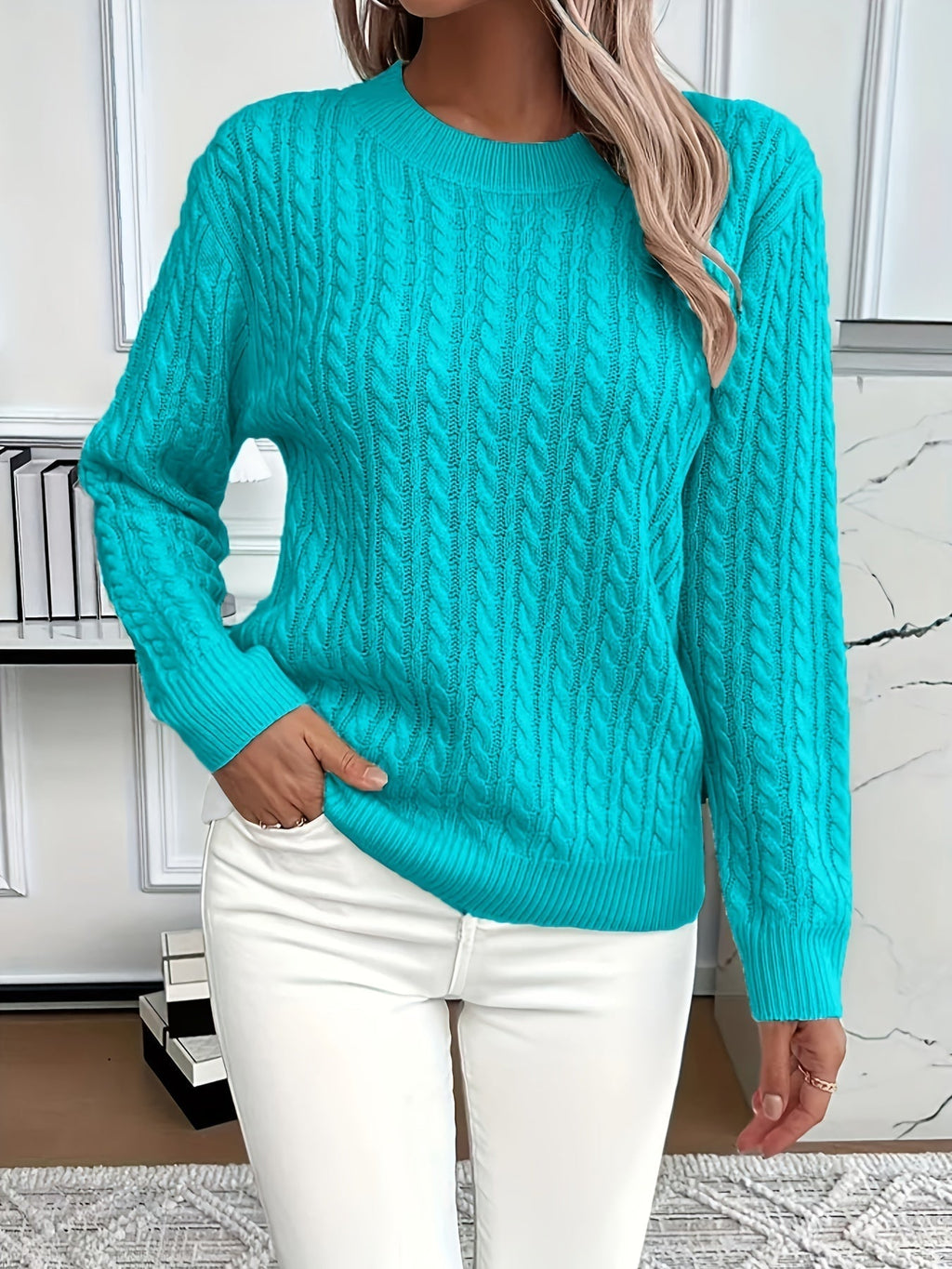 Elise | Comfortabele Kabeltrui met Tijdloze Stijl