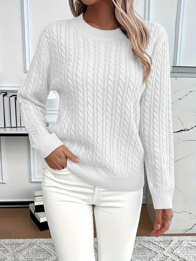 Elise | Comfortabele Kabeltrui met Tijdloze Stijl