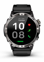 🔥 Reloj inteligente SteelGrid | Pantalla AMOLED siempre activa, GPS satelital, Monitor de estrés