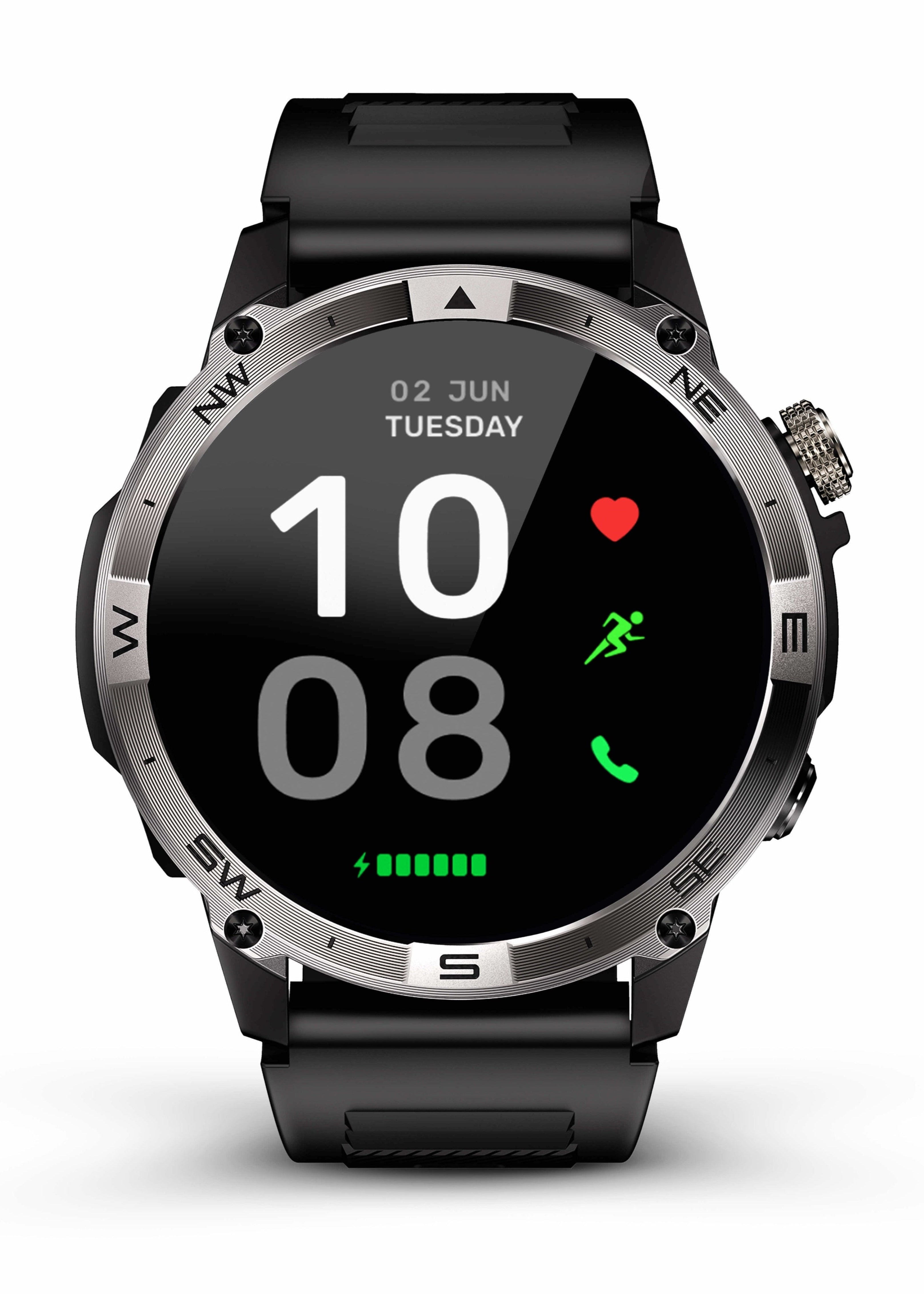 🔥 SteelGrid Smartwatch | AMOLED Always On Display, Satellite GPS, Monitor Stress