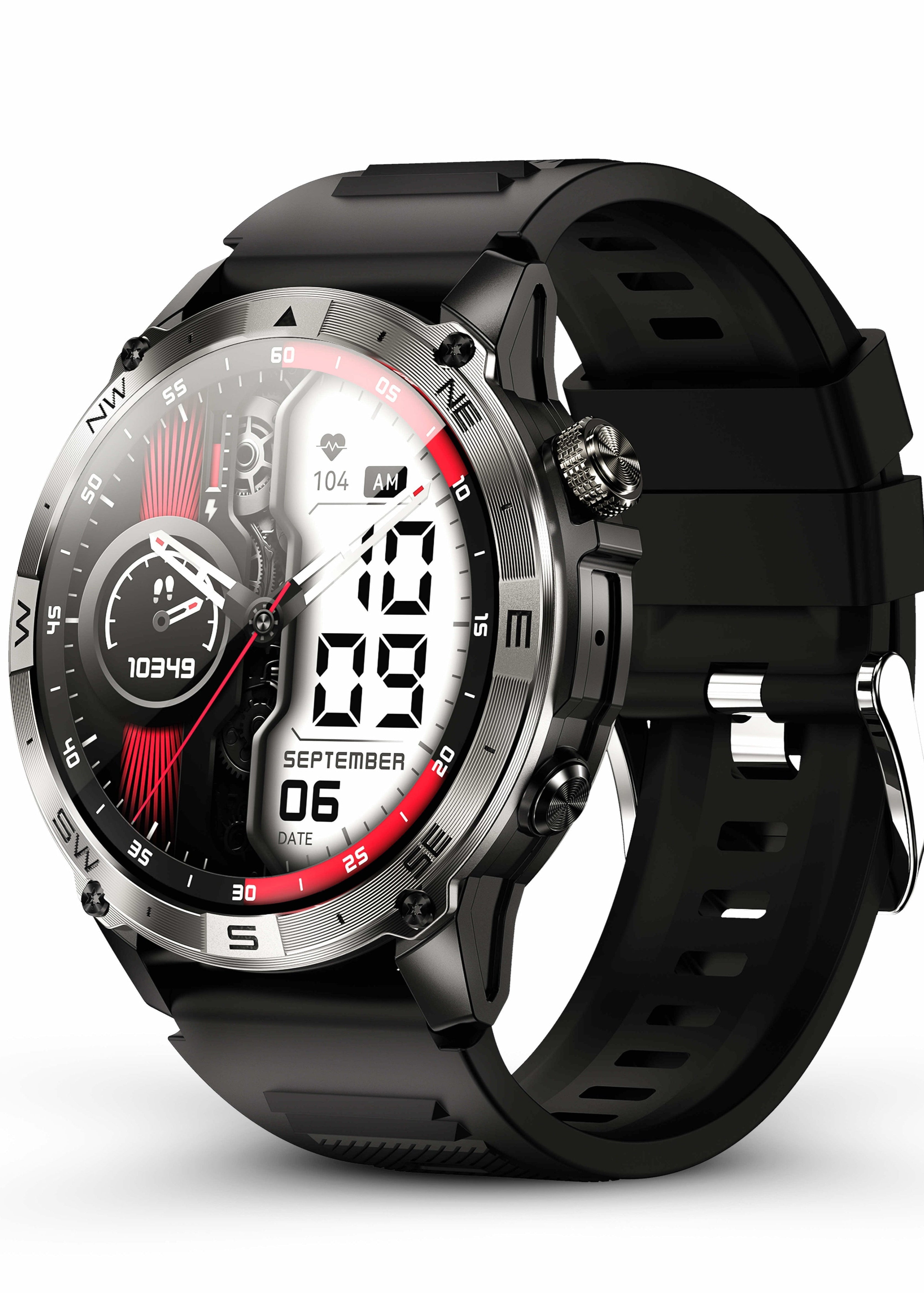 🔥 Reloj inteligente SteelGrid | Pantalla AMOLED siempre activa, GPS satelital, Monitor de estrés