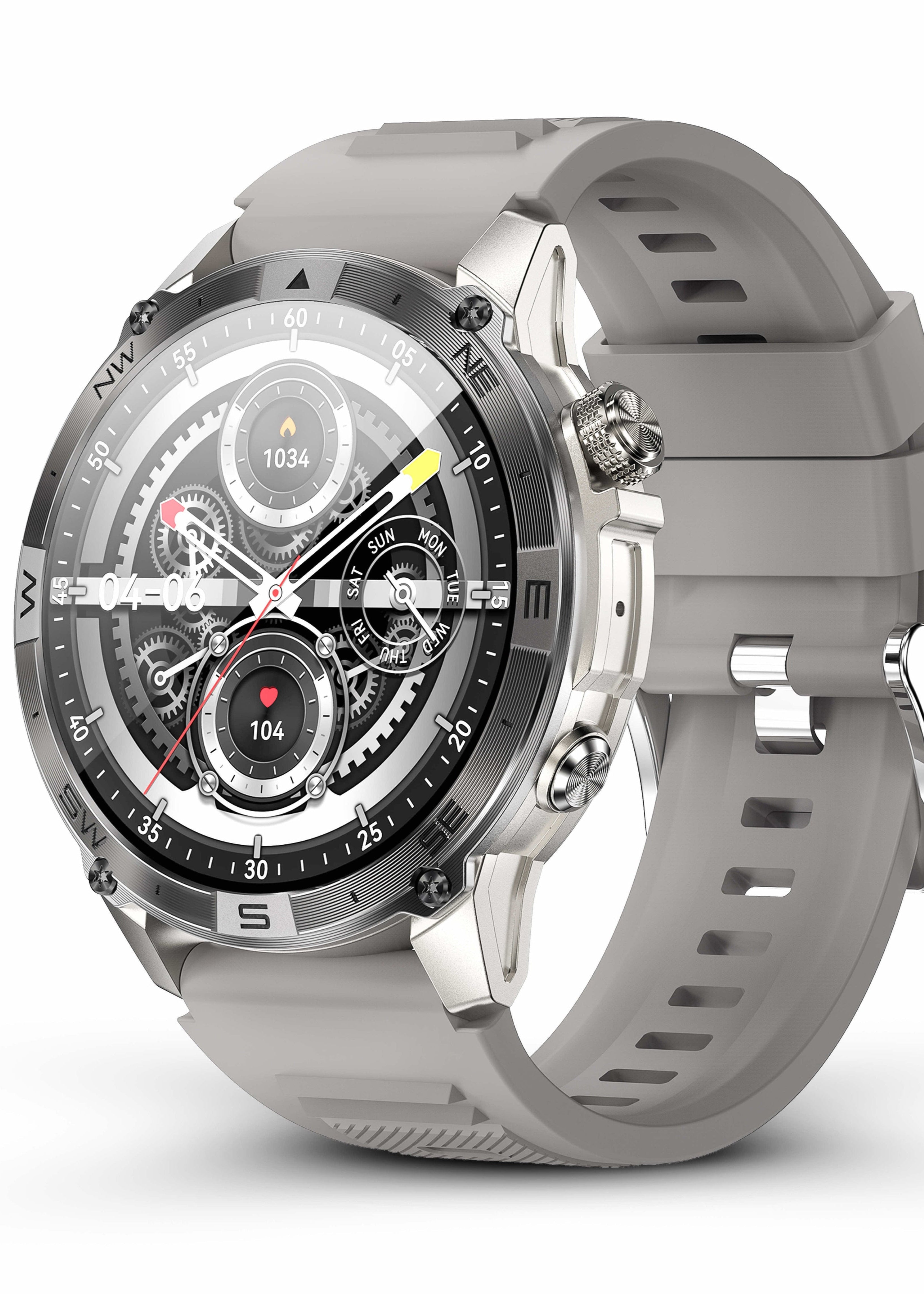 🔥 Reloj inteligente SteelGrid | Pantalla AMOLED siempre activa, GPS satelital, Monitor de estrés
