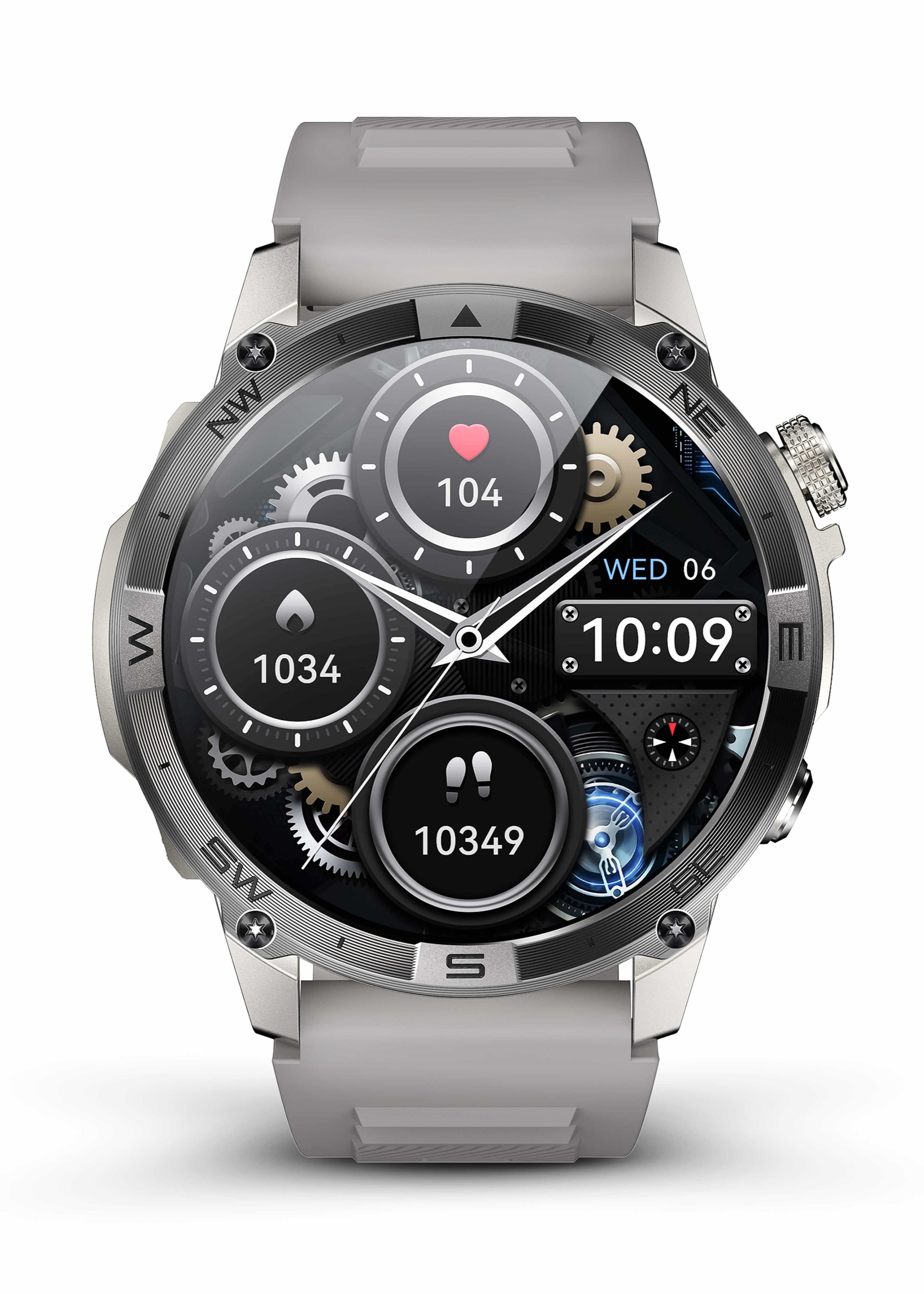 🔥 SteelGrid Smartwatch | AMOLED Always On Display, Satellite GPS, Monitor Stress