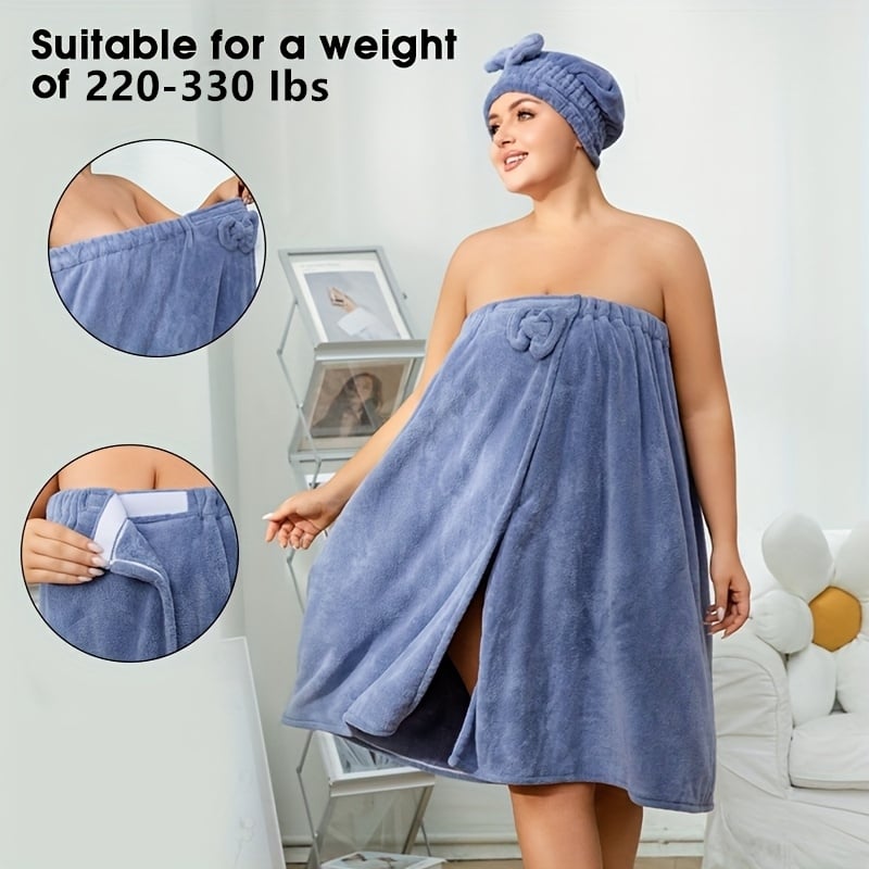 Set de bata cruzada de tallas grandes – Comodidad y estilo