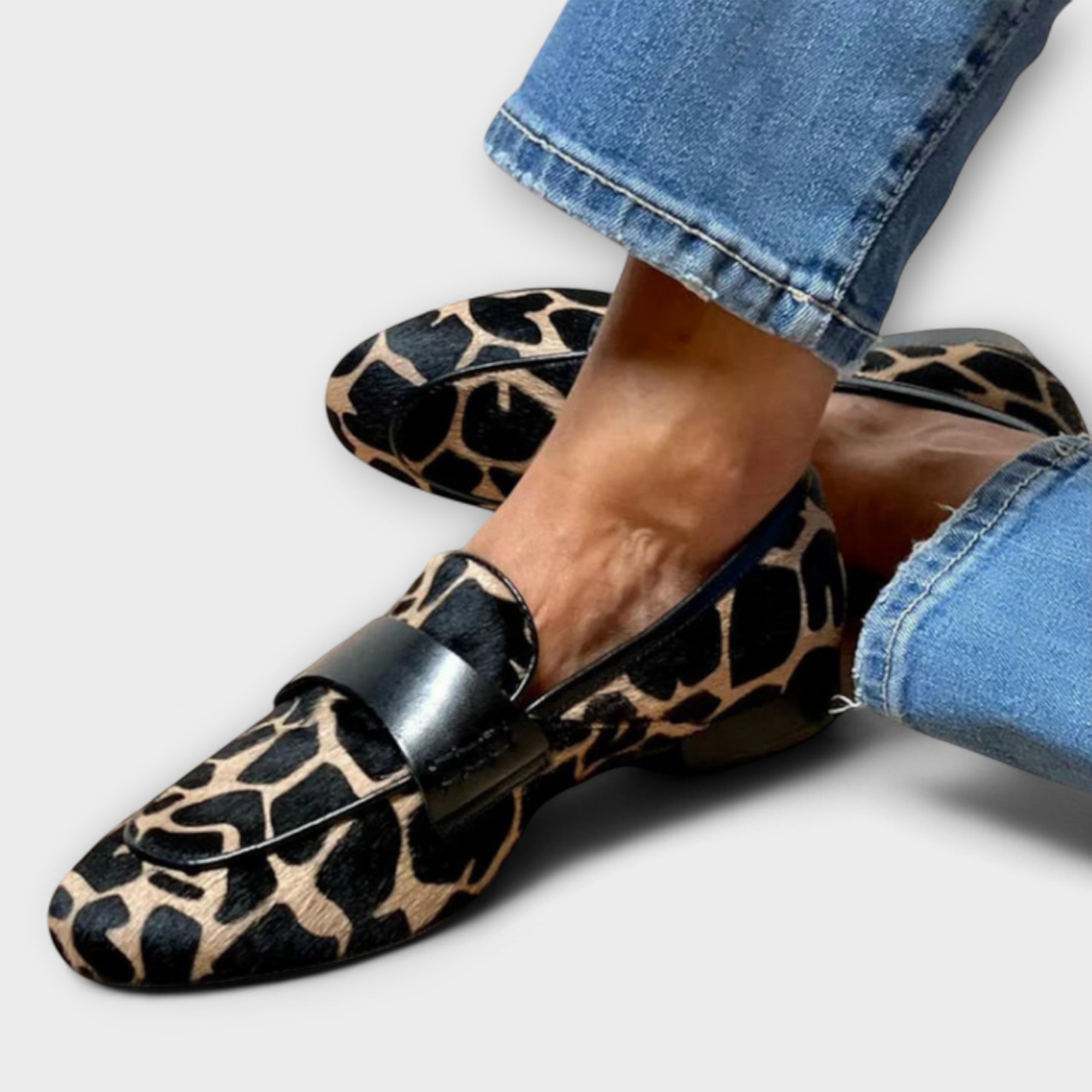 Leonie | Orthopedische Luipaard Moccasins