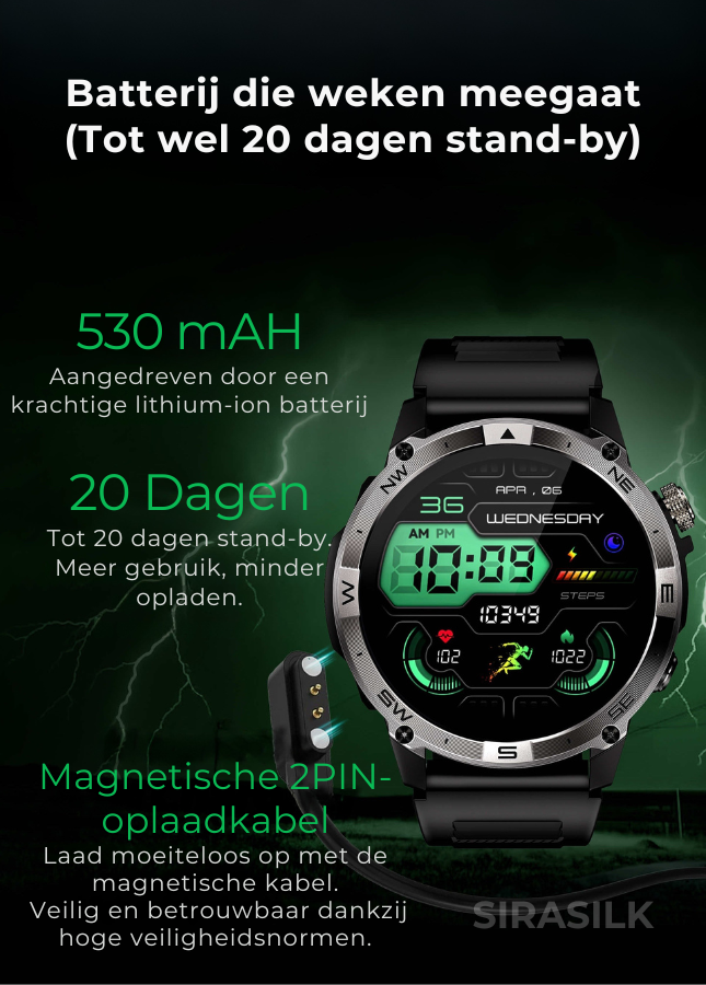 🔥 Reloj inteligente SteelGrid | Pantalla AMOLED siempre activa, GPS satelital, Monitor de estrés