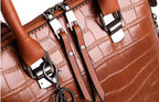Palmer | Bolso de 4 piezas con patrón de cocodrilo