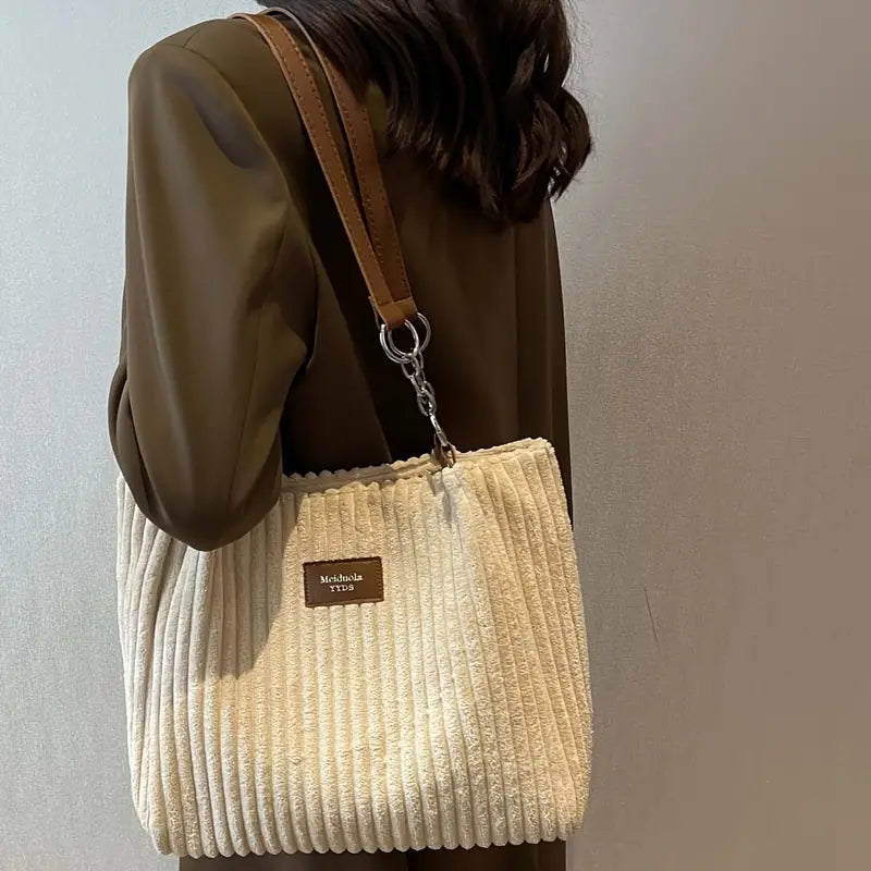Ónix | Bolso Tote de Pana de Gran Capacidad