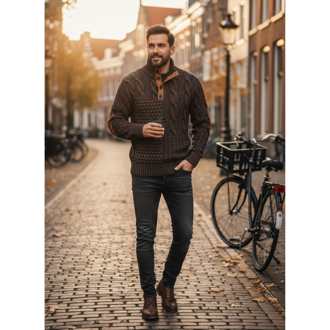 George | Luxe gebreide trui met print