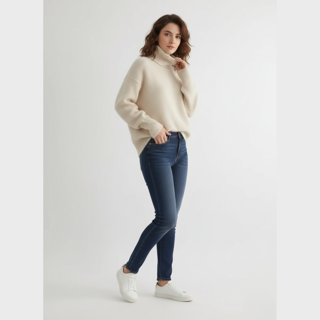 Isabella | Jersey de Cachemira con Cuello Alto