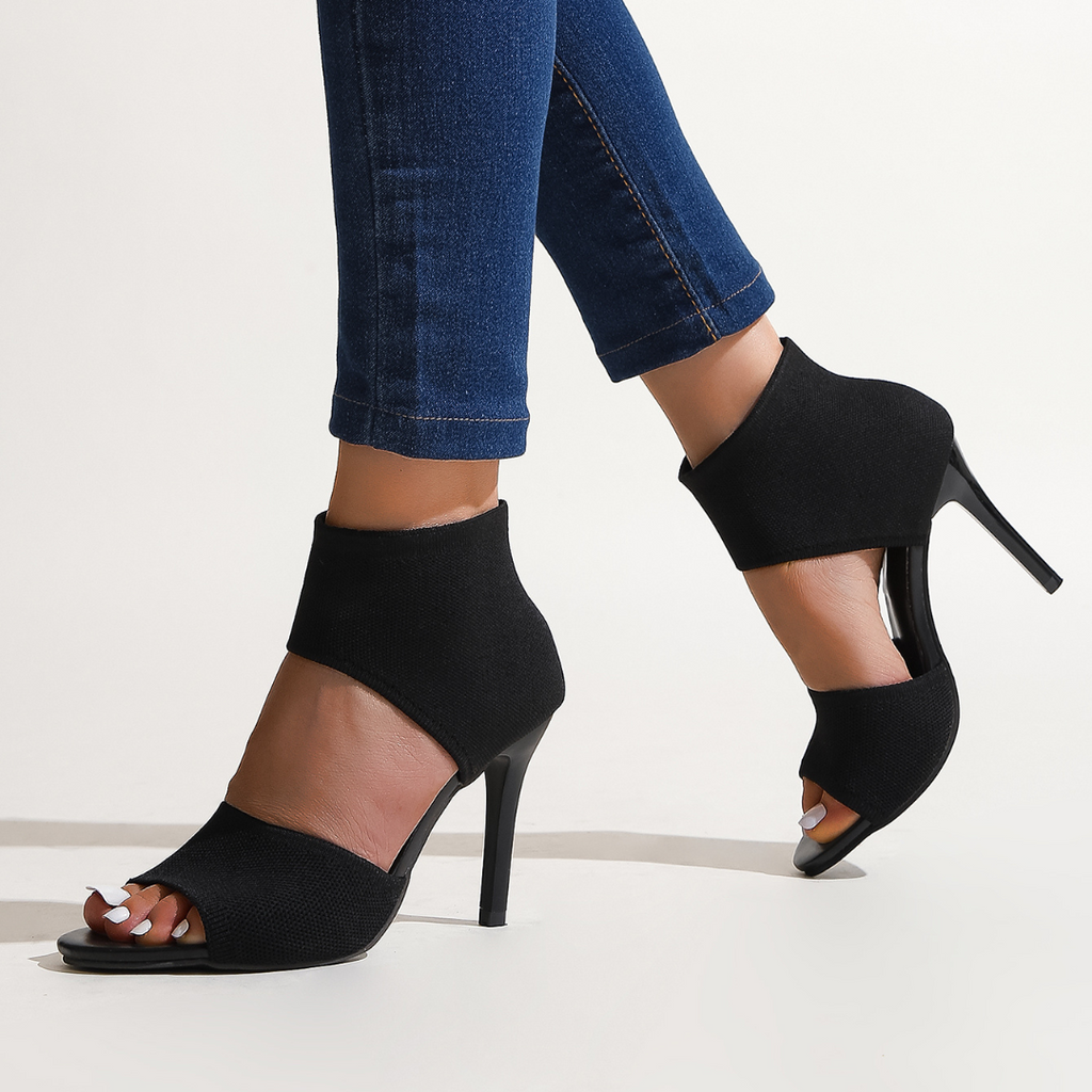 Savannah – Sandalias de tacón con tejido elástico
