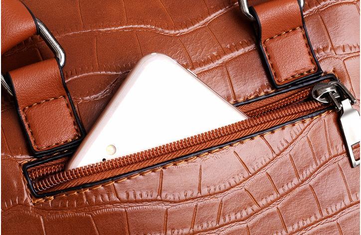 Palmer | Bolso de 4 piezas con patrón de cocodrilo