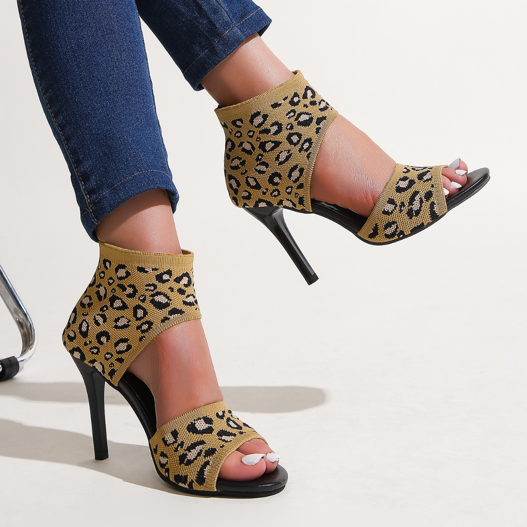 Savannah – Sandalias de tacón con tejido elástico