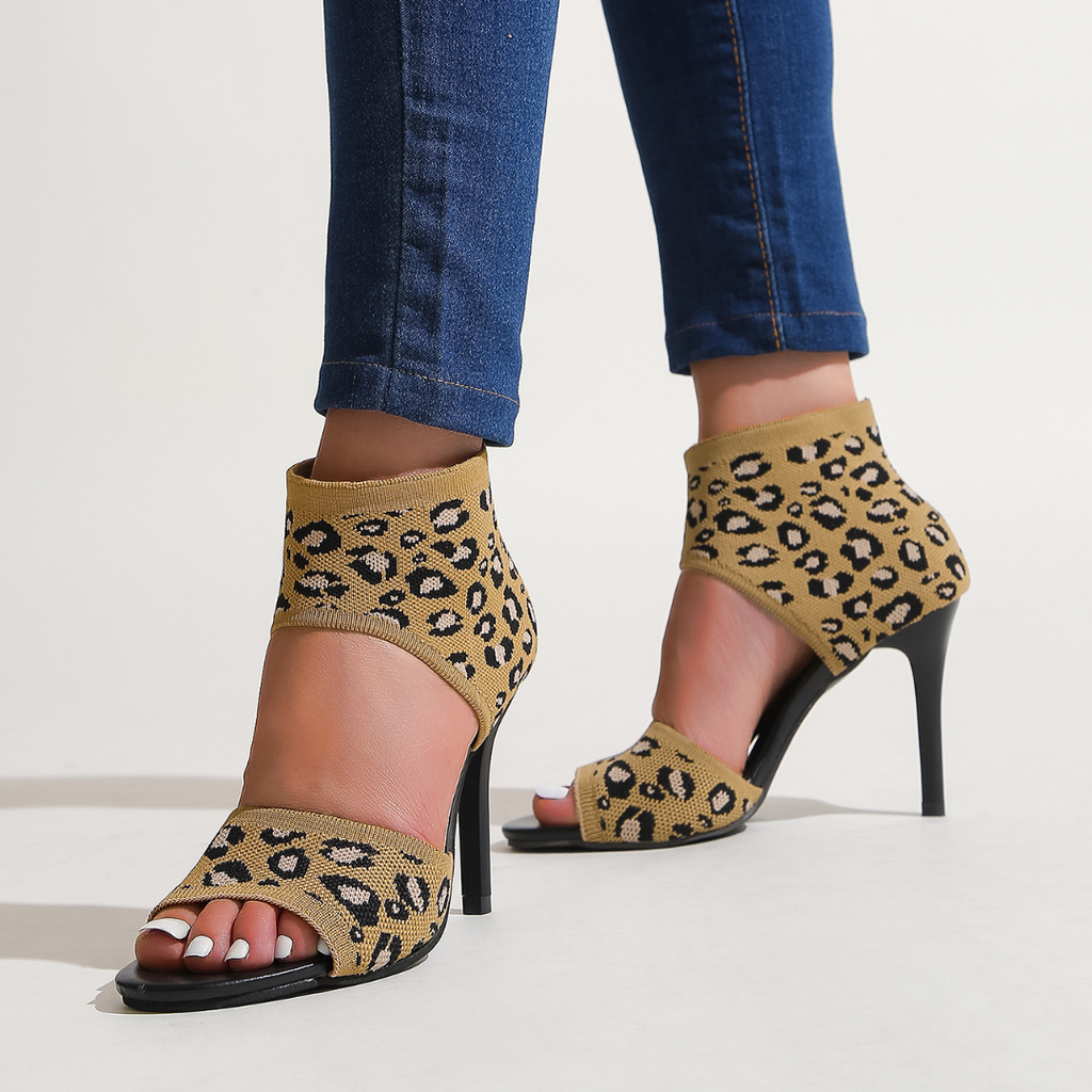 Savannah – Sandalias de tacón con tejido elástico