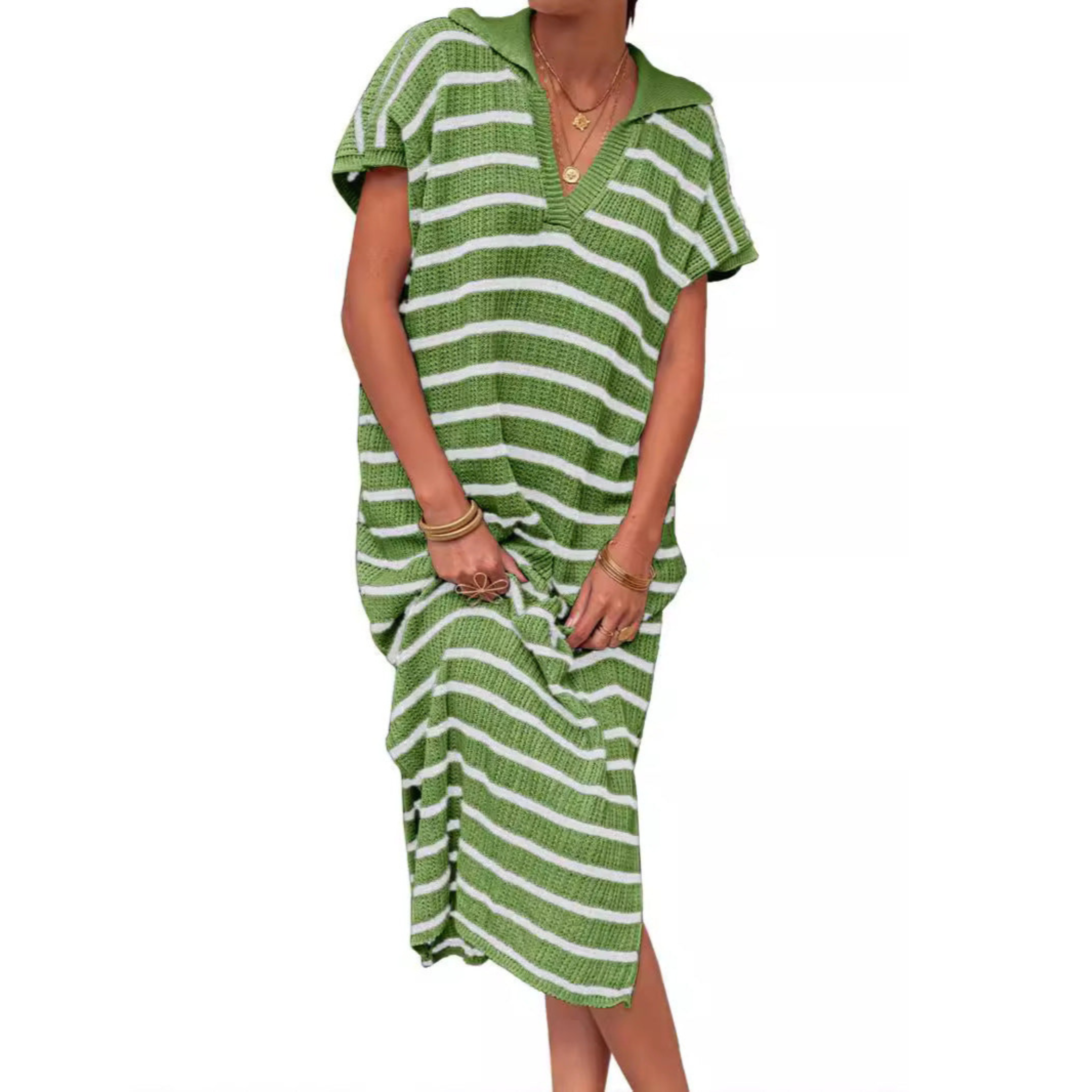 Odessa™ | Vestido maxi holgado de mujer con abertura Summer Graceful