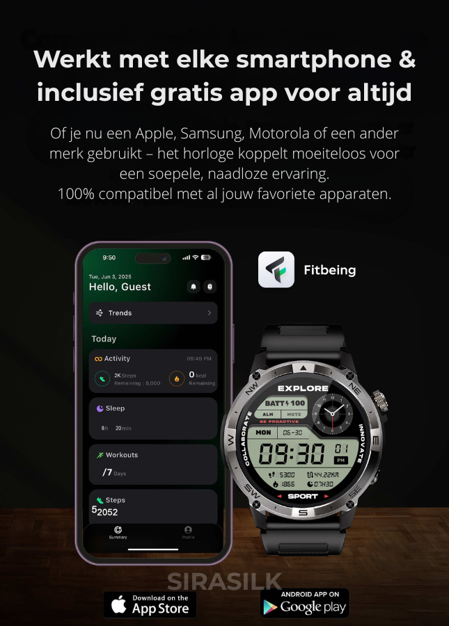 🔥 Reloj inteligente SteelGrid | Pantalla AMOLED siempre activa, GPS satelital, Monitor de estrés