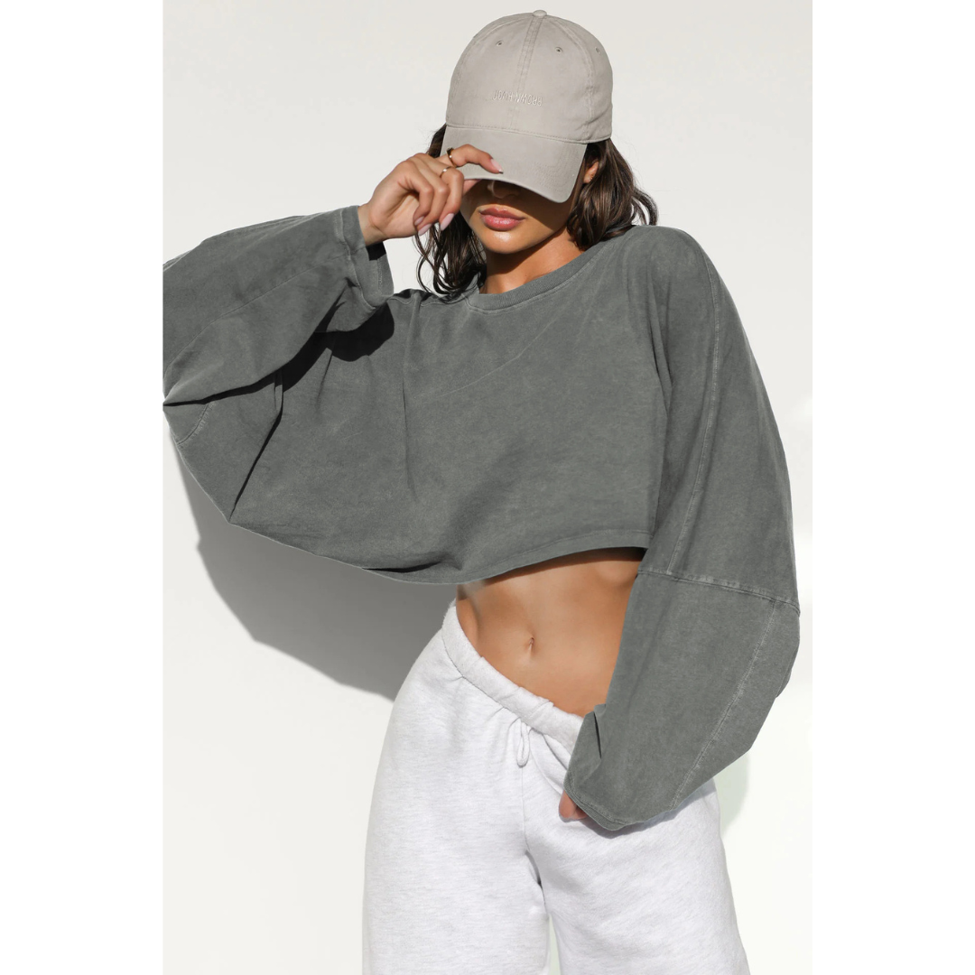 SKYE™ | Sudadera informal corta de mujer