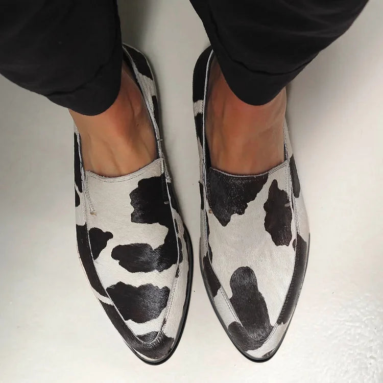Dakota – Mocasines con estampado de vaca