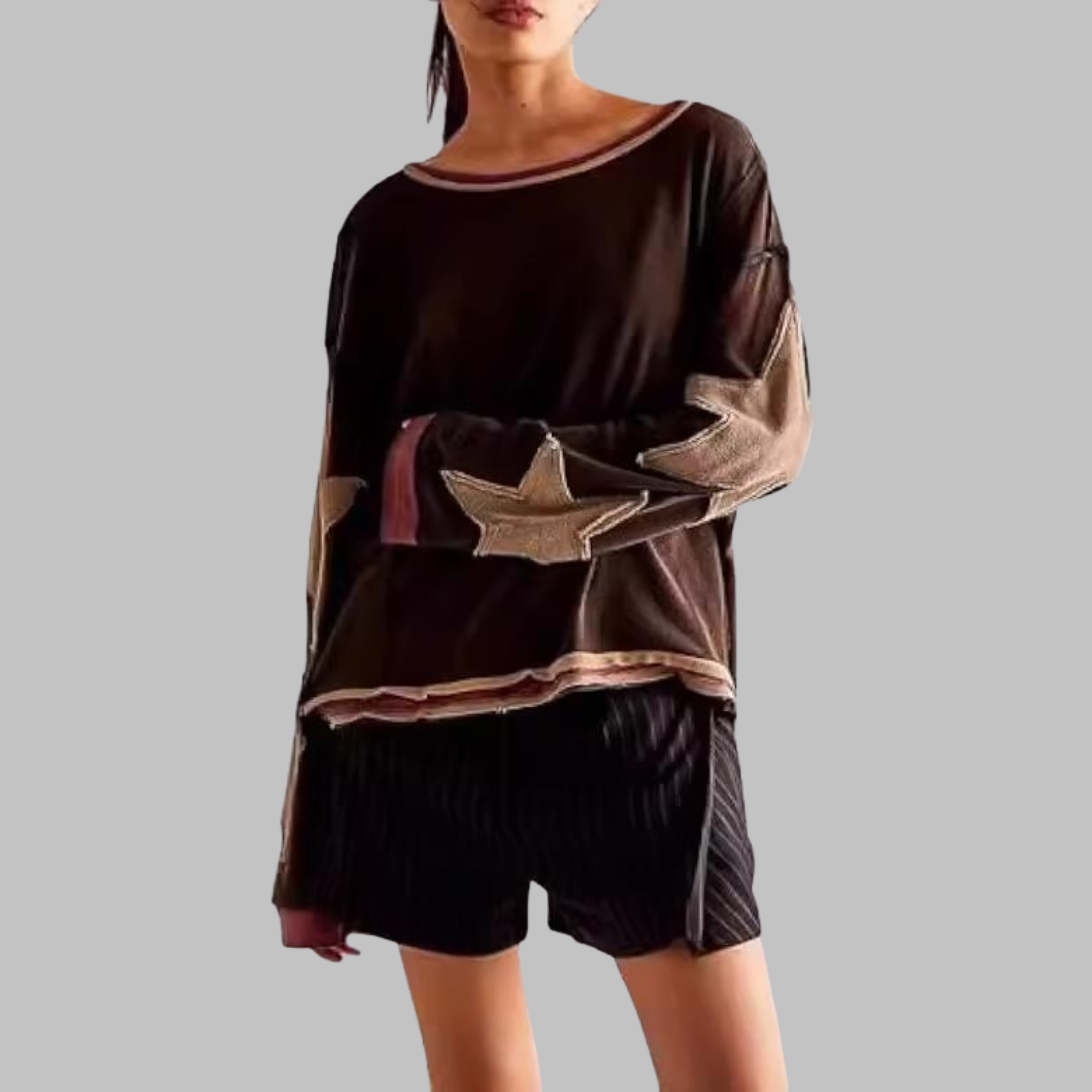 Top Petit Casual de Manga Larga Holgado Estilo Urbano para Verano | Top Ligero de Verano