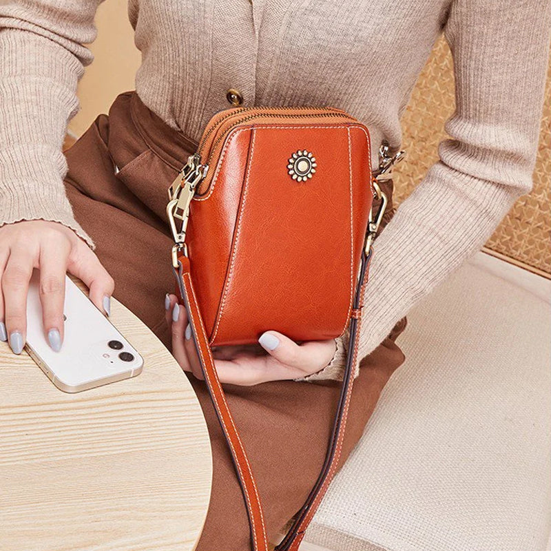 Viena | Bolso de mano mini compacto de color liso