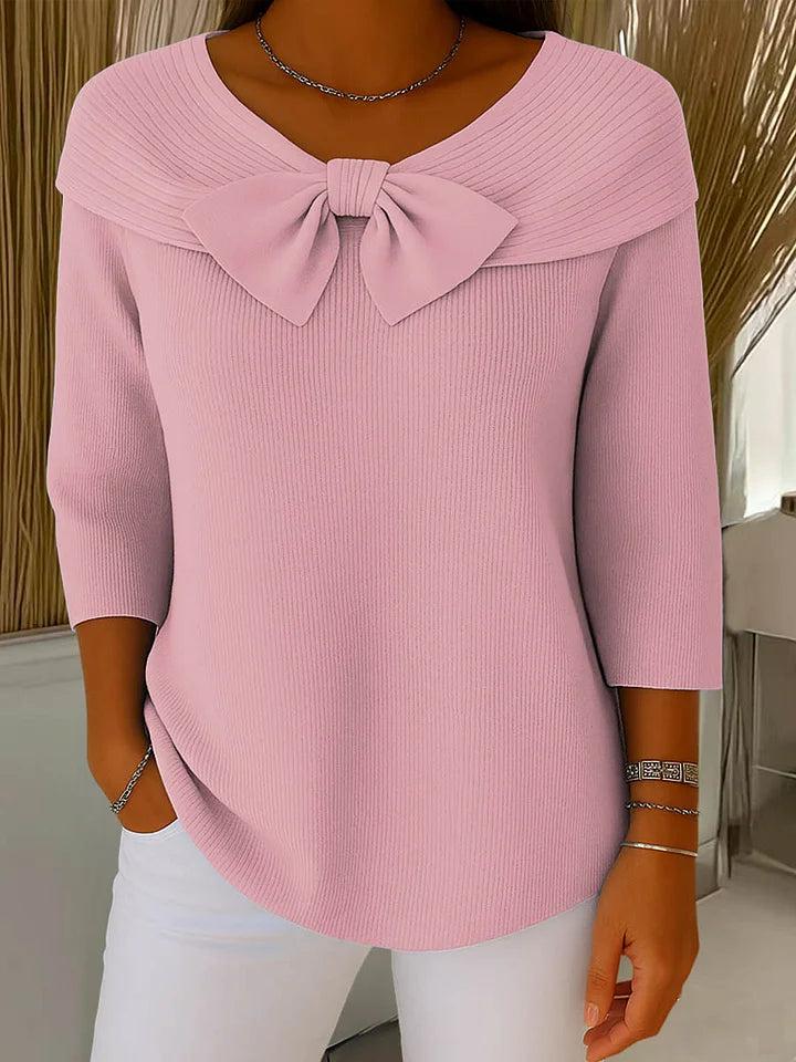 Lirya | Elegante gebreide top met strik