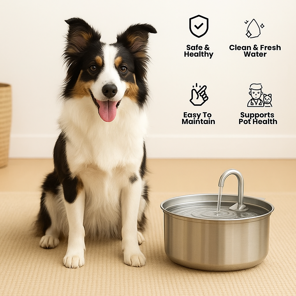 Bebedero para perros + 2 filtros de agua GRATIS