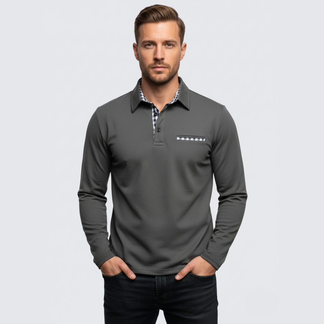Milan | Poloshirt met lange mouwen