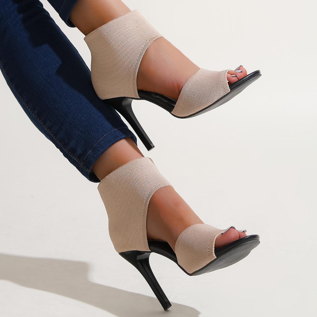 Savannah – Sandalias de tacón con tejido elástico