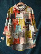 Camiseta Sheena Cat Art | Camiseta Artística de Manga Larga