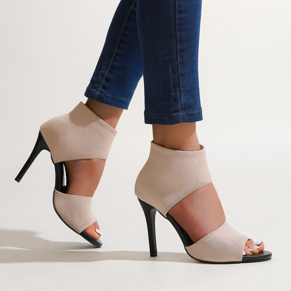 Savannah – Sandalias de tacón con tejido elástico