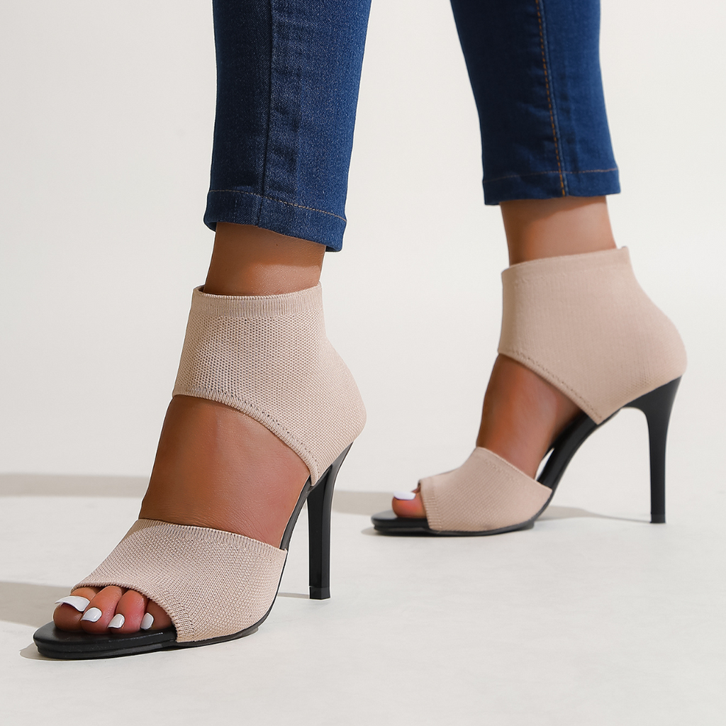 Savannah – Sandalias de tacón con tejido elástico