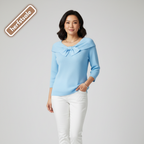 Lirya | Elegante top de punto con lazo