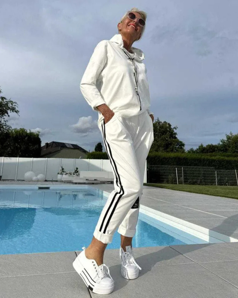 Olyra | Conjunto de 2 piezas de sudadera con capucha y pantalón para mujer