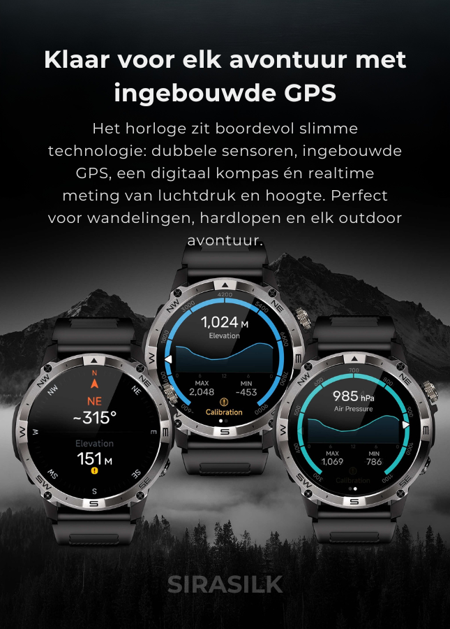 🔥 Reloj inteligente SteelGrid | Pantalla AMOLED siempre activa, GPS satelital, Monitor de estrés