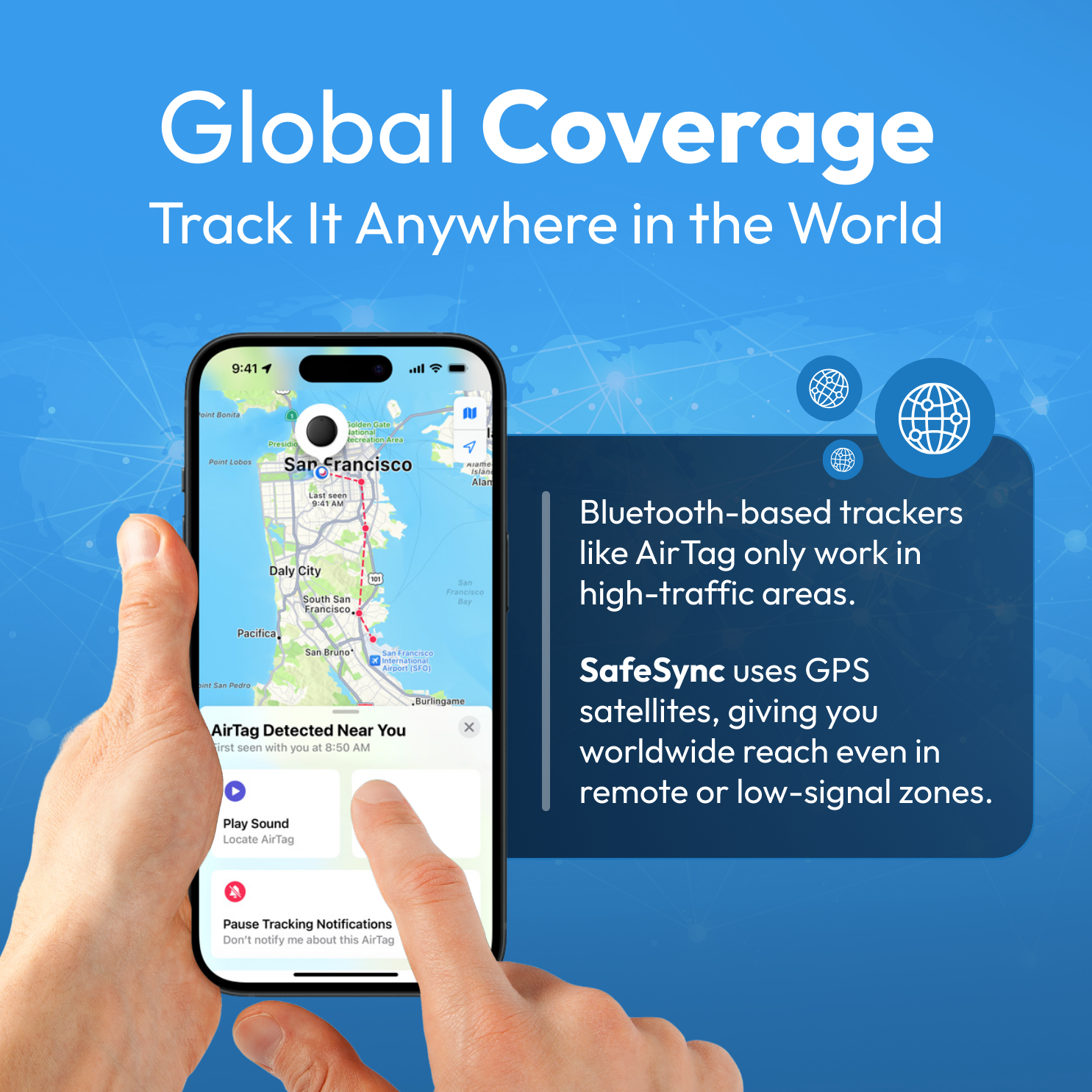 TrackWise™ GPS inteligente – Encuentra cualquier cosa. Siempre.
