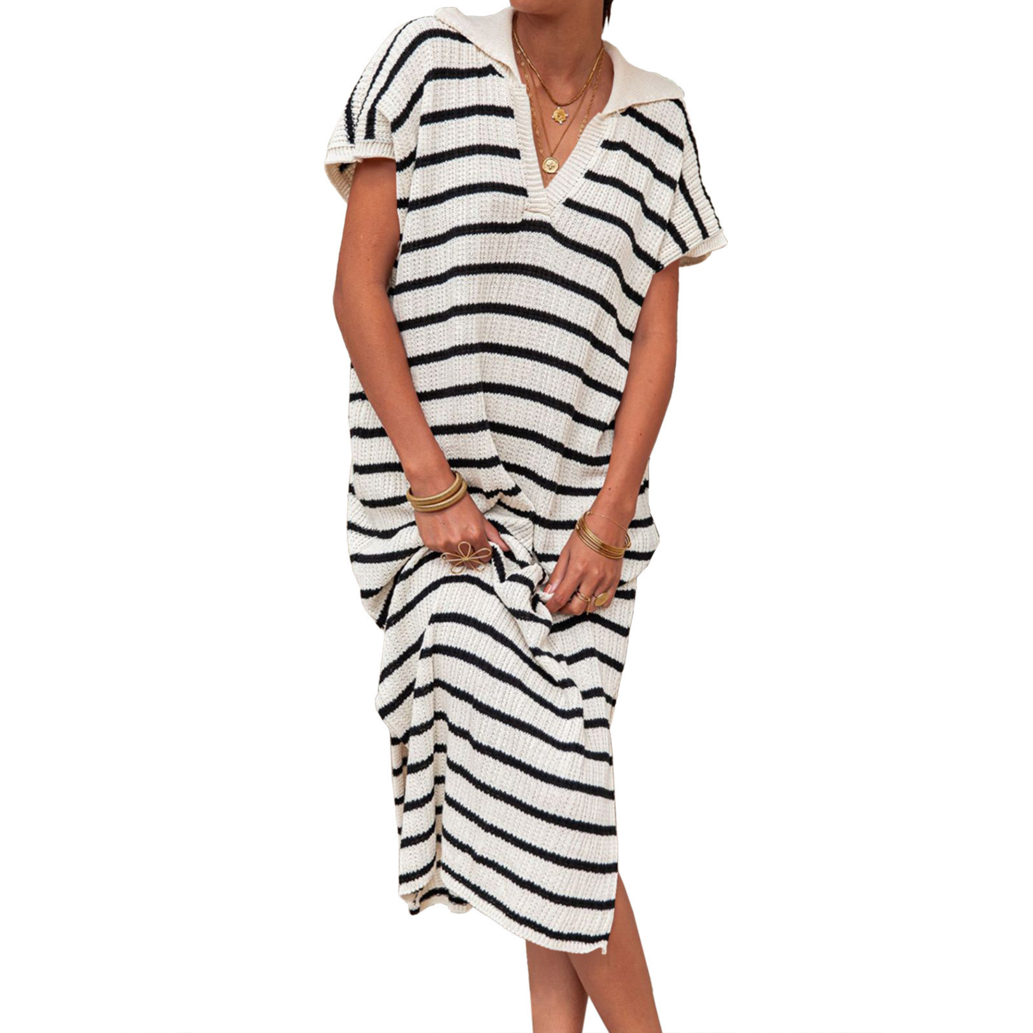 Odessa™ | Vestido maxi holgado de mujer con abertura Summer Graceful
