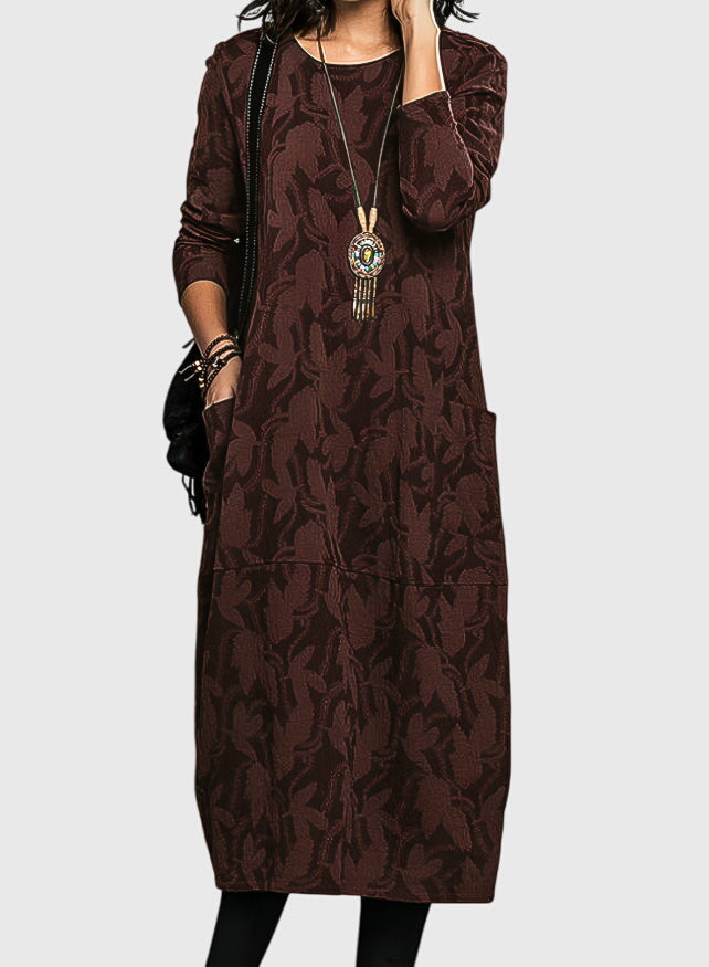 Victoria | Vestido casual de cuello redondo