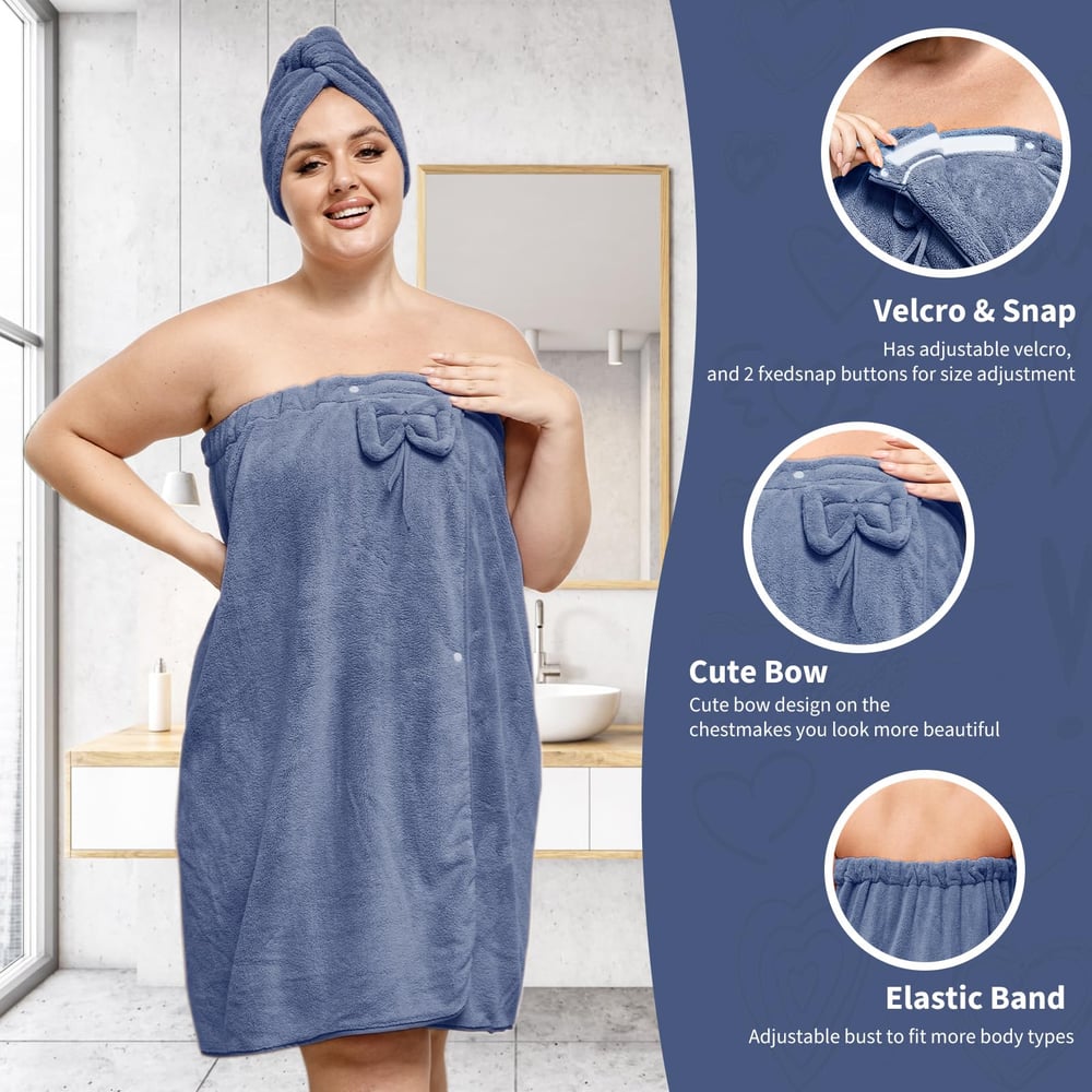 Set de bata cruzada de tallas grandes – Comodidad y estilo