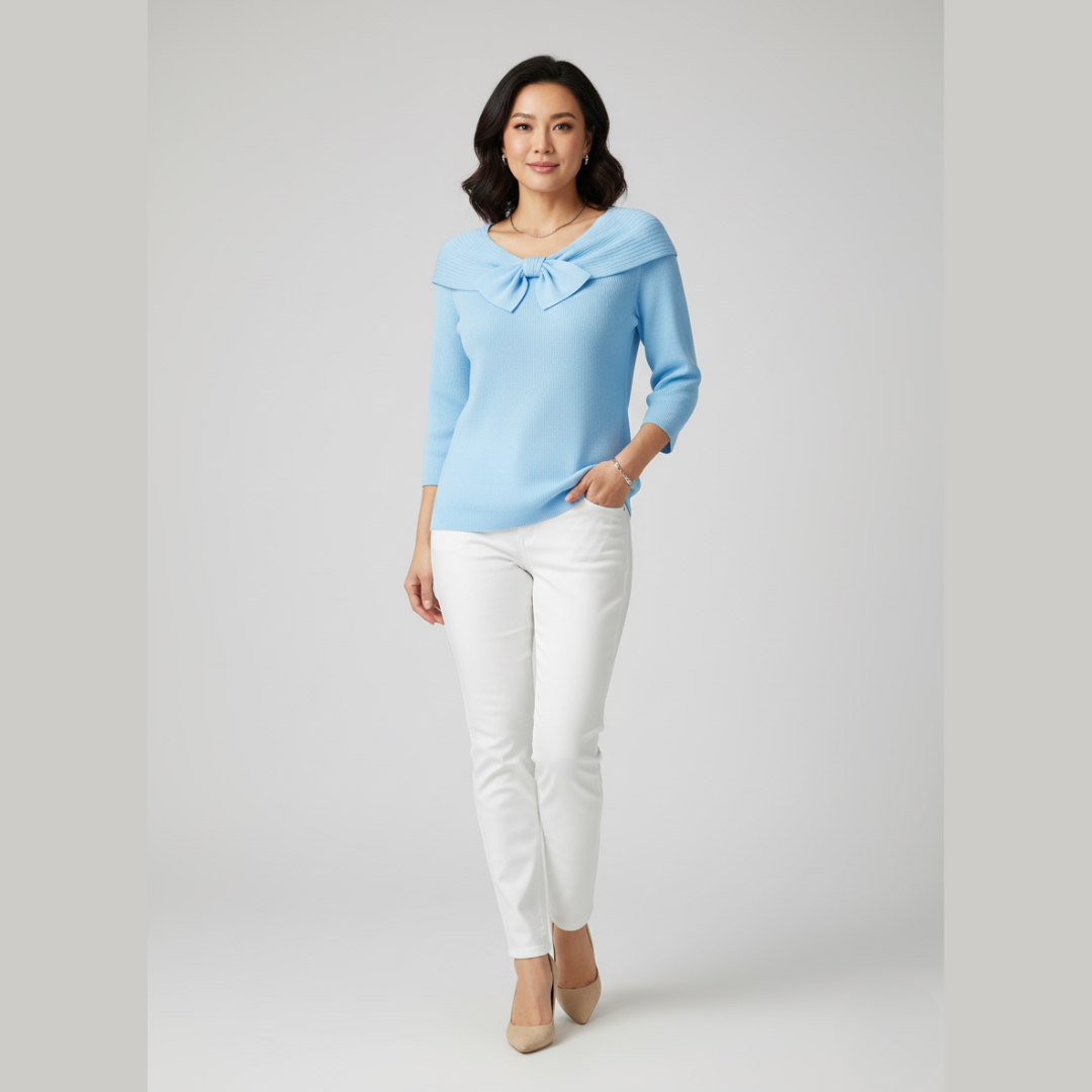 Lirya | Elegante gebreide top met strik