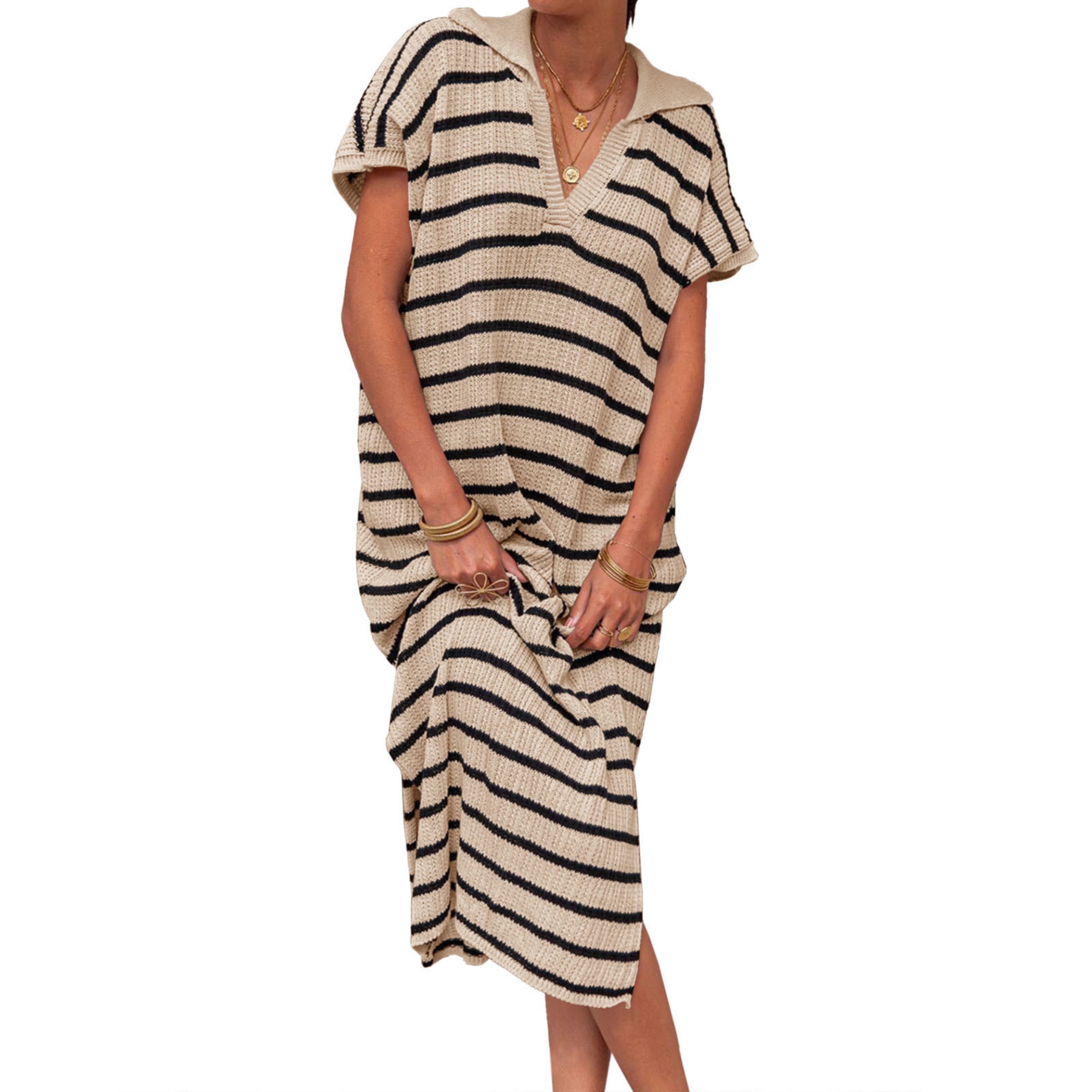 Odessa™ | Vestido maxi holgado de mujer con abertura Summer Graceful