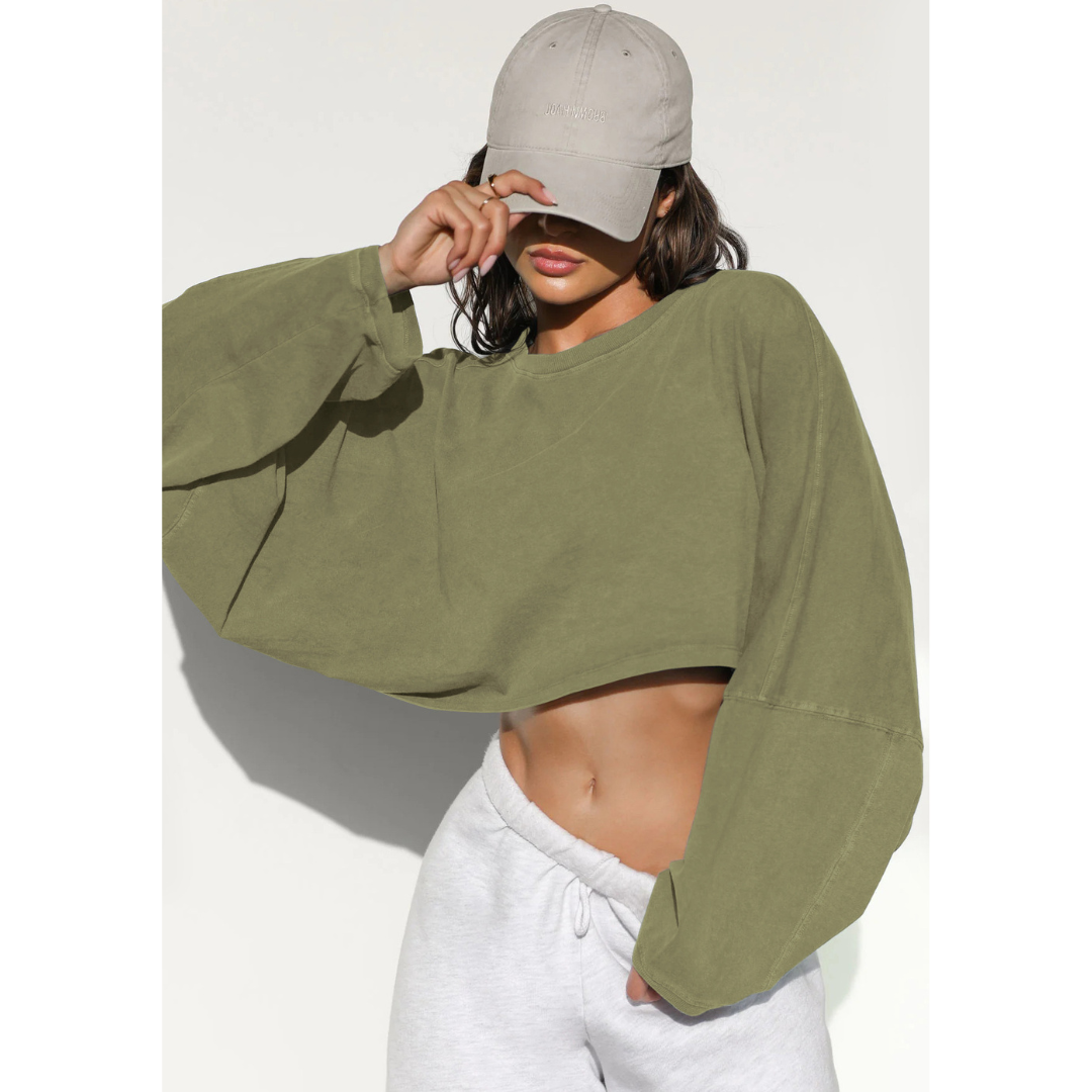 SKYE™ | Sudadera informal corta de mujer