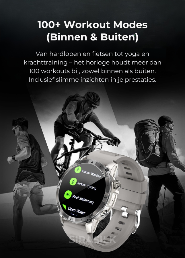🔥 Reloj inteligente SteelGrid | Pantalla AMOLED siempre activa, GPS satelital, Monitor de estrés