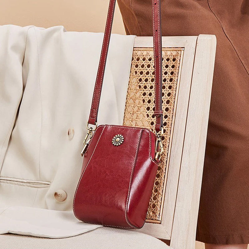 Viena | Bolso de mano mini compacto de color liso