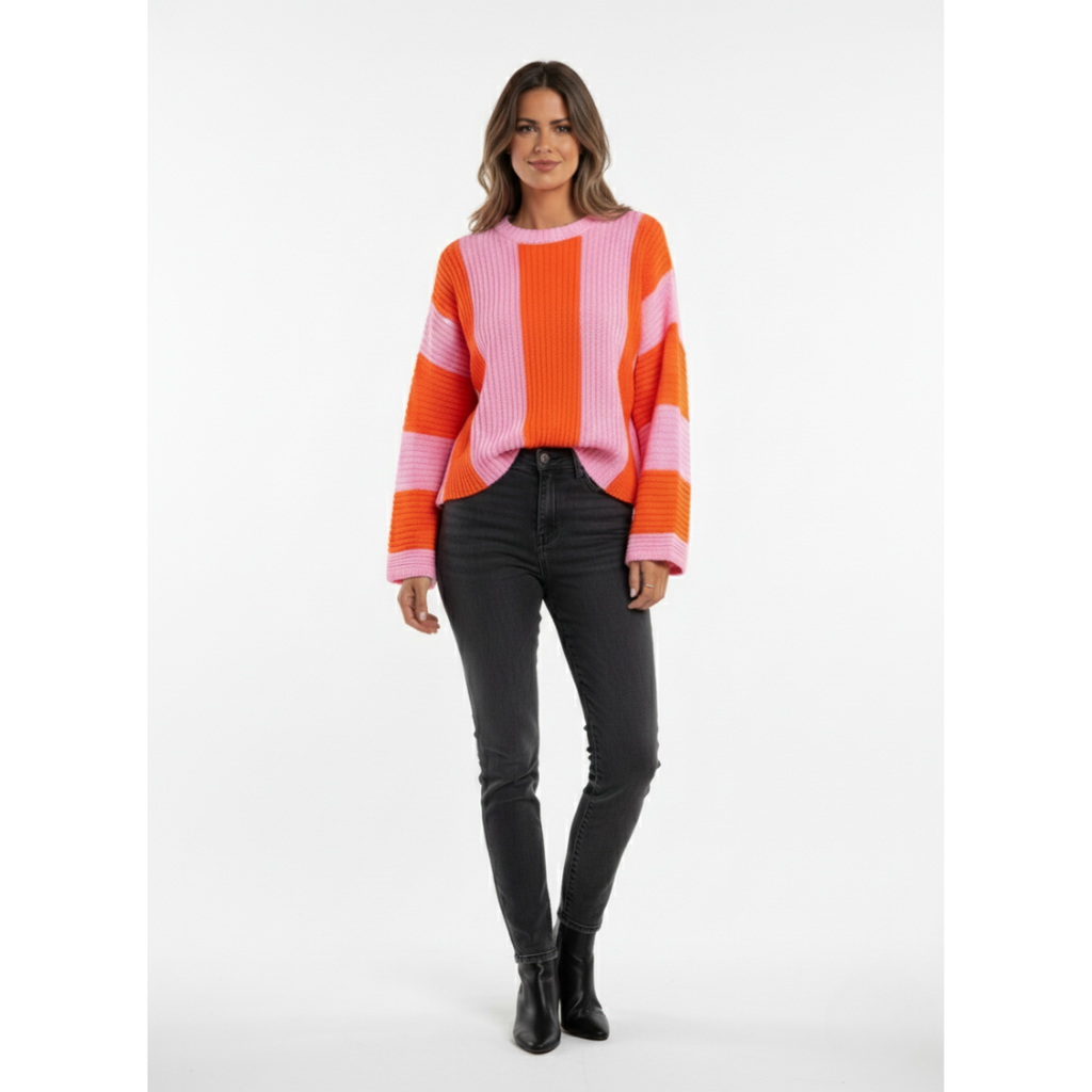 Pauline | Jersey de punto con rayas de colores