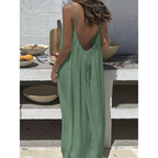 Afila™| Vestido de verano sin espalda informal con tirantes