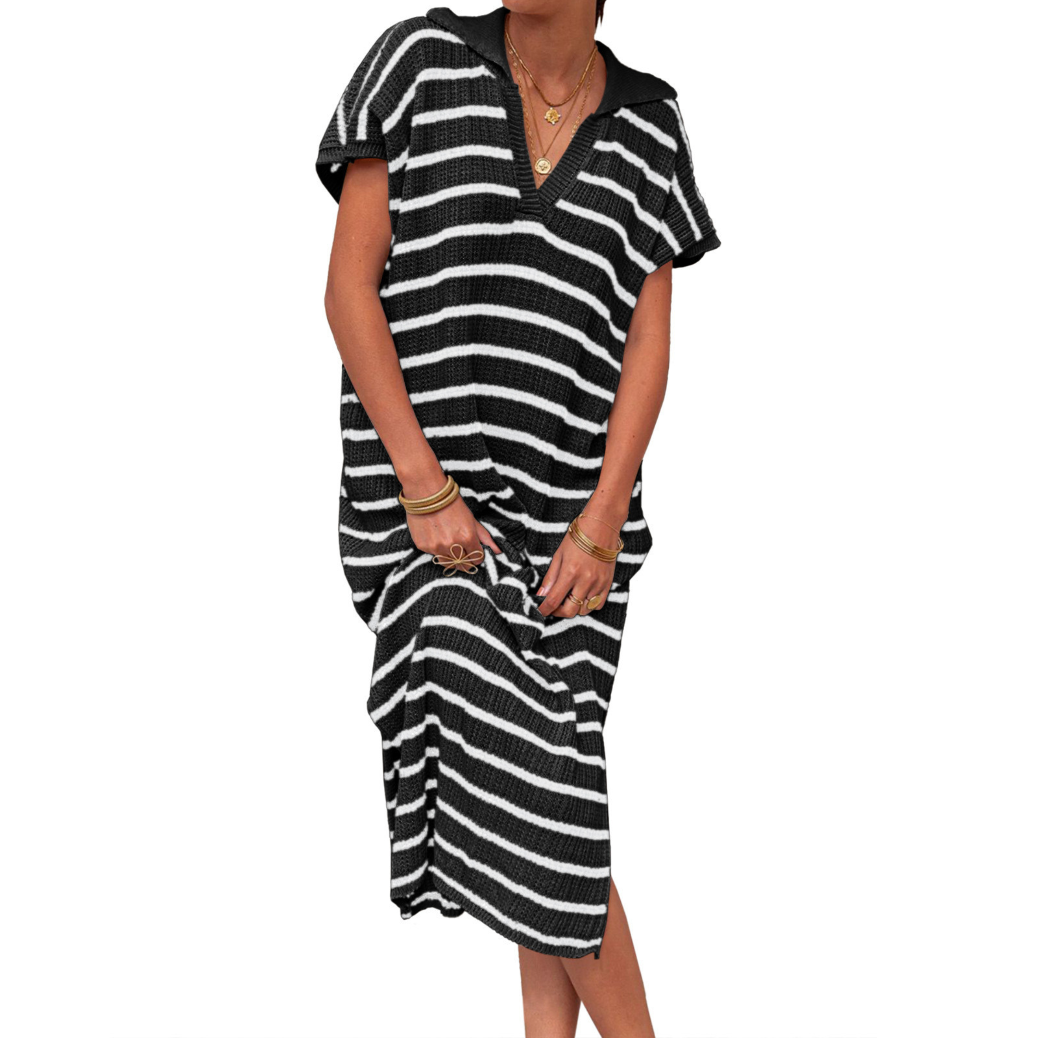 Odessa™ | Vestido maxi holgado de mujer con abertura Summer Graceful