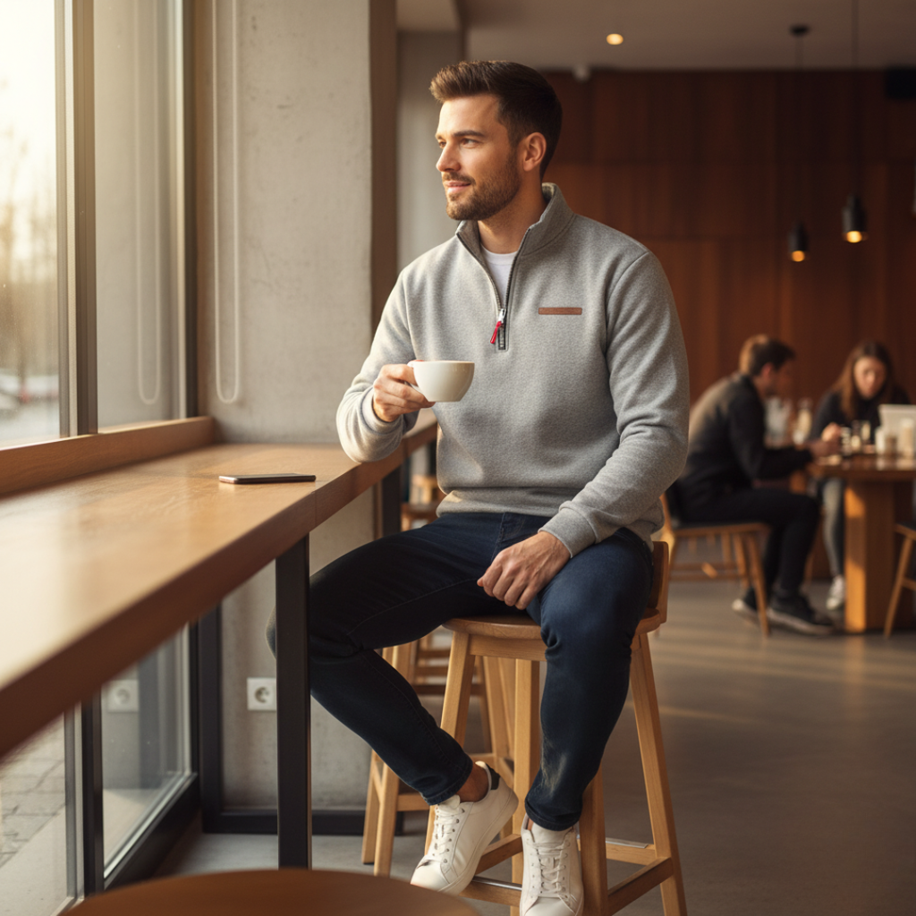 Jens | Sudadera polar informal para hombre